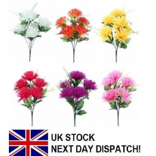 Spiky Chrysanthemum Bouquet Bush 5 HEAD White Pink Purple Yellow Orange Dark Pin   282623511045